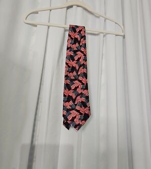 Vintage Classic Americana Flag Pattern Men's Tie -‎ Navy, Red & White